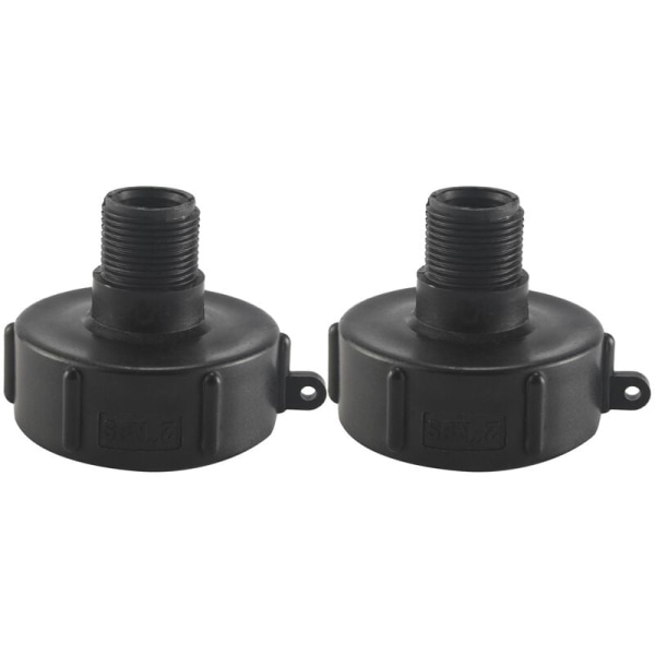 2 stk IBC Tote Adapter 275 330 IBC Adapter Fin Tråd 2 Tommers Vann Tank Hage Slange Adapter Kobling