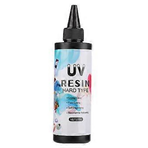 UV Resin Håndlaget DIY Transparent Farge Anti-Gulning Hurtigherdende Klar UV Lim Lim for Håndverksdekorasjoner 250g