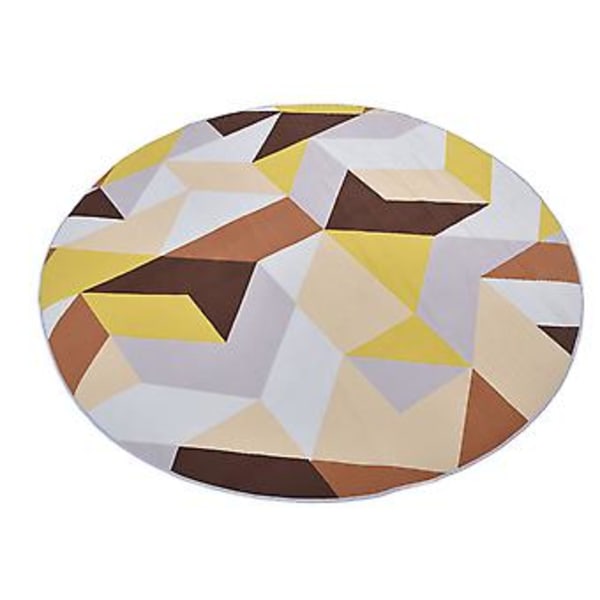Sklisikker rund matte sitteunderlag område tepper vaskbart teppe roterende stolmatte soverom 40cm
