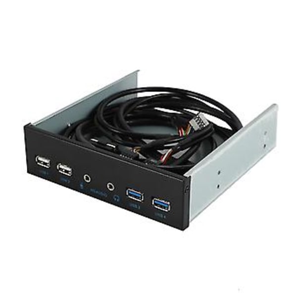 5.25 Tommer Desktop PC Kabinet Internt Panel USB Hub 2 Porte