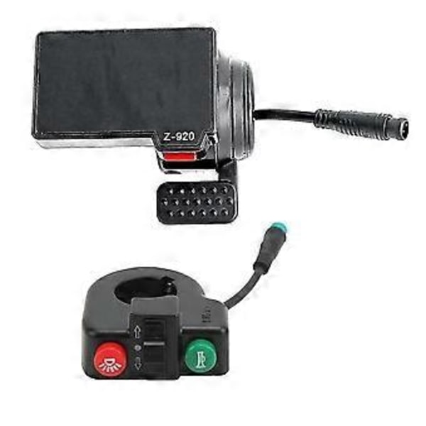 6-pin LCD-display dashboard + kontaktknap til Pro+ elektrisk scooter, instrumentdisplay, udskiftningstilbehør