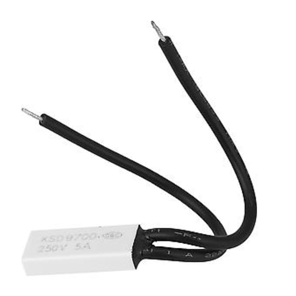 2 stk. KSD9700 Normalt Lukket Temperaturkontrolkontakt, Termisk Beskyttelse 85℃, Plastikprobe, Højkvalitets Sikkerhedskomponent til Apparater, Overophedning