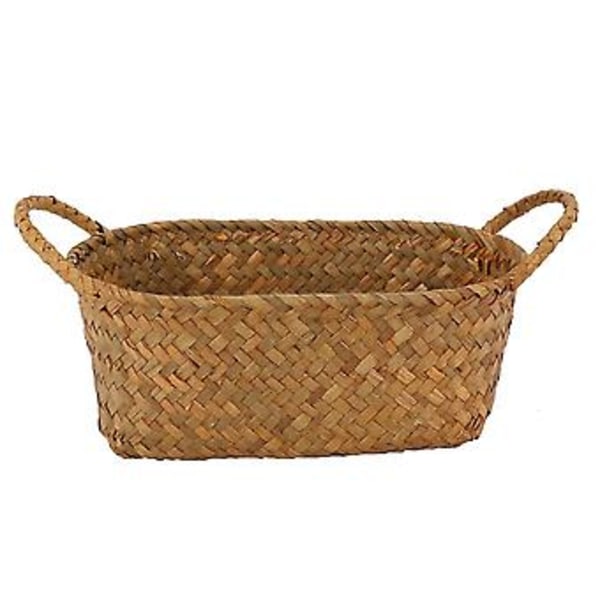 Stor Korg i Flätad Korg för Kit Fruktskål Picknickmat Brödlimpa Diverse