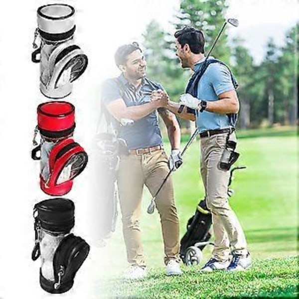 Golfbolde og Tees Pose Taske Opbevaringsetui Holder med 3 Bolde og 3 Tees Sæt
