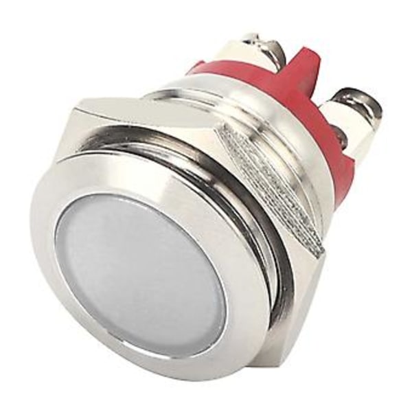 0,6in LED Indikator Starkt Signalljus Flamskyddad Bas IP66 Vattentät Universell (Vit)