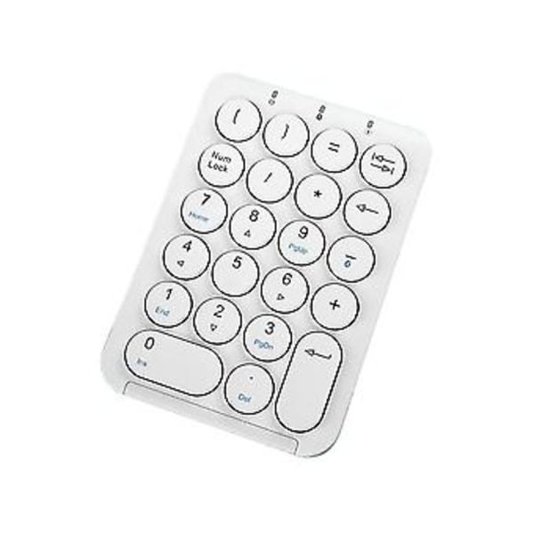Trådløst numerisk tastatur Bluetooth Num Pad Runde tastehetter Numpad 22 taster Oppladbart numerisk tastatur