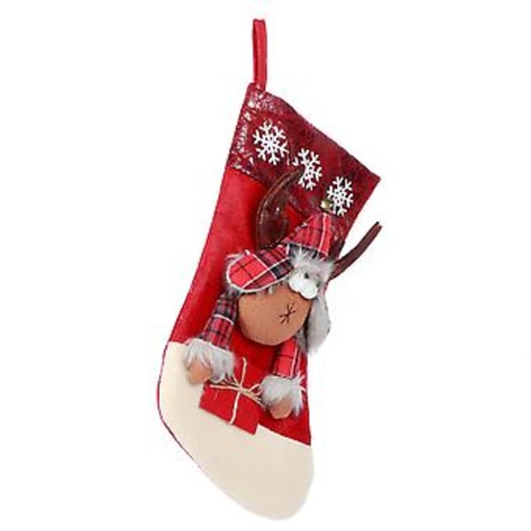Hängande Julstrumpor Socka Presentpåse Hängande Prydnad Julgransdekoration Älg