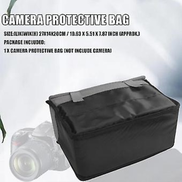 Vadderad Skyddsväska Insats Fodral För DSLR Kamera, Objektiv Och Tillbehör Svart