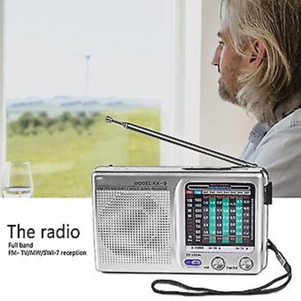Am/fm/sw Bærbar Radio Drevet For Innendørs, Utendørs & Nødbruk Radio Med Høyttaler & Hodetelefon