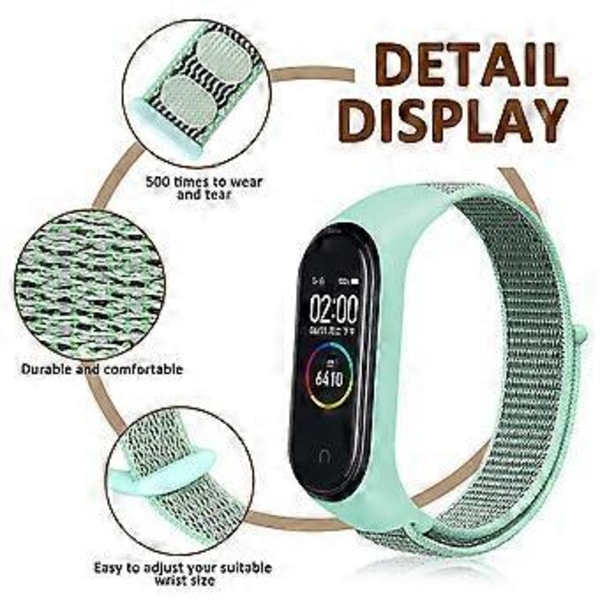 Nylonrem til Mi Smart Band 7 Holdbar Loop Ur Mode Loop Armbånd
