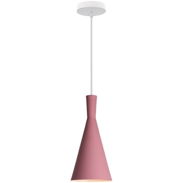 E27 taklampa Creative metall hängande ljusskärm Justerbar Chardelier Rosa