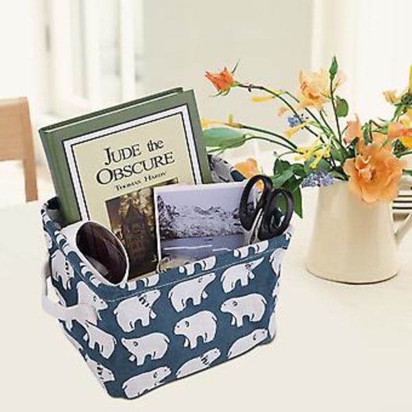 Student Skrivesaker Kleskurv Baby Leker Skrivebord Oppbevaringsboks Organizer Container #Isbjørn