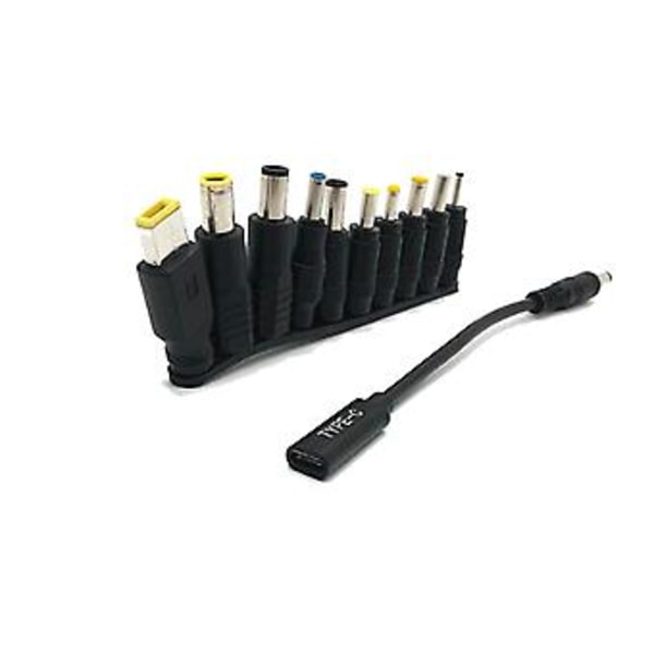 Usb Typ C Pd Adapter Omvandlare Kontakt Kabel Sladd 5.5x2.1 Mm För Laptop A