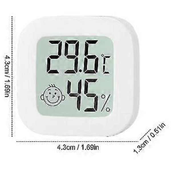 Mini Bærbar LCD Digitalt Termometer Hygrometer Indendørs Rumtemperatur Fugtighedsmåler Sensor Udendørs Termometre Måler
