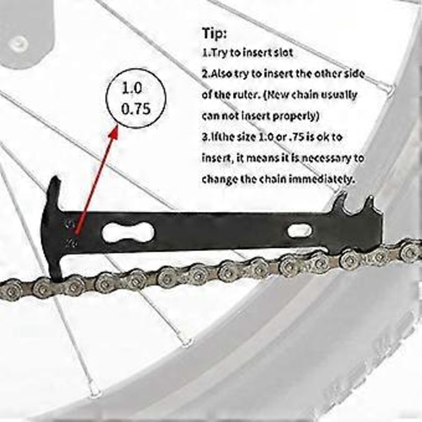 Cykelkædeværktøj, justerbart cykelkædeværktøj + cykellænketang + kædemåler + cykel manglende led, til 6 7 8