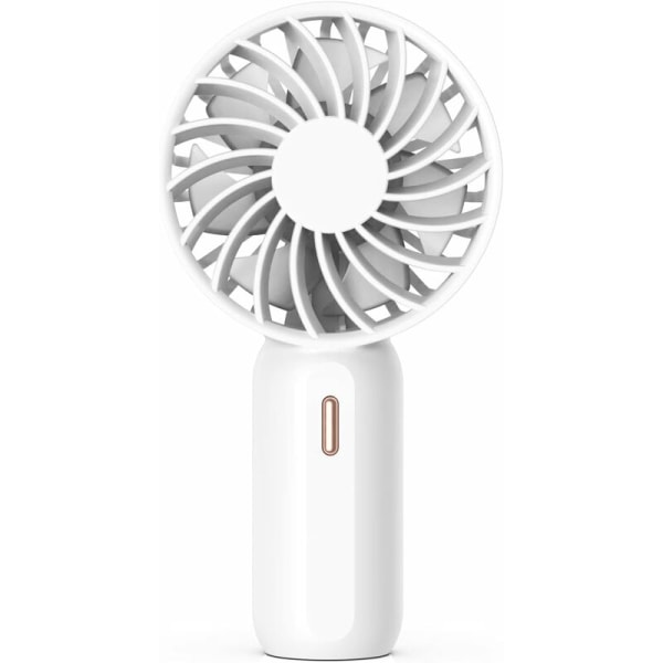 Mini Portable Fan with 3 Adjustable Speeds, Rechargeable Battery, Cord, Quiet Usb Fan for Home, Office and Travel, White