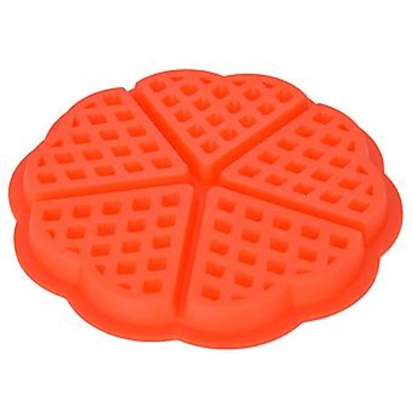 5 Håligheter Silikon Nestle Våfflor Form Kakform Chokladform Muffin Frukost Bakform (Rund)