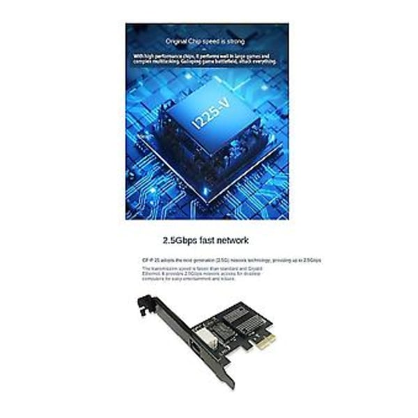 2.5g Single Port Gigabit Netværkskort 2500m I225 Pci-e Kablet Netværkskort Desktop Spil Gaming Netværkskort