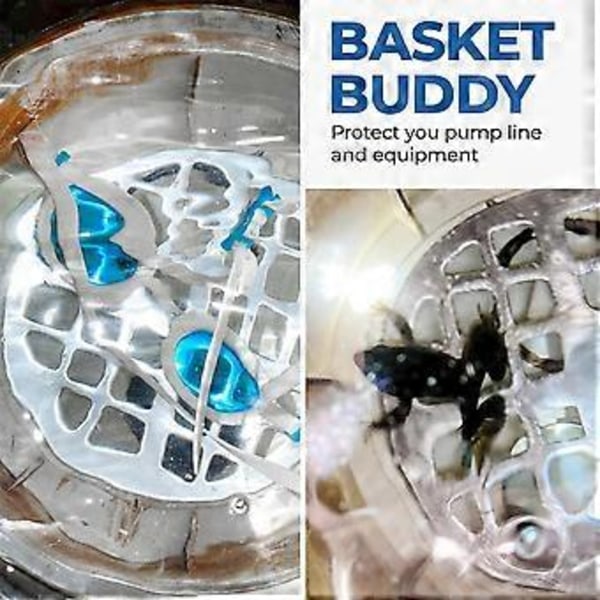 Basket Buddy Förhindrar Skräp Från Att Komma In I Pumpledningarna och Hjälper Till Att Förebygga Korrosion av Poolutrustning