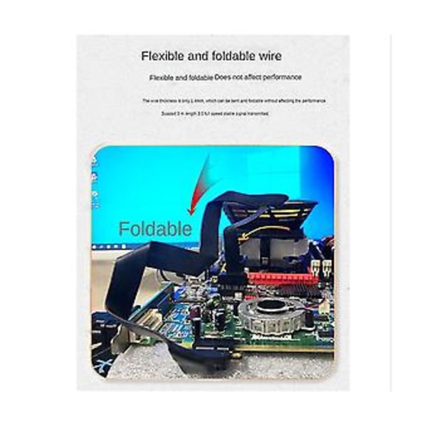 Pcie 1x jatkokaapeli, Pci- 3.0 1x - Fe-nousukaapeli Pci-e 1x -jatkoadapteri 10cm