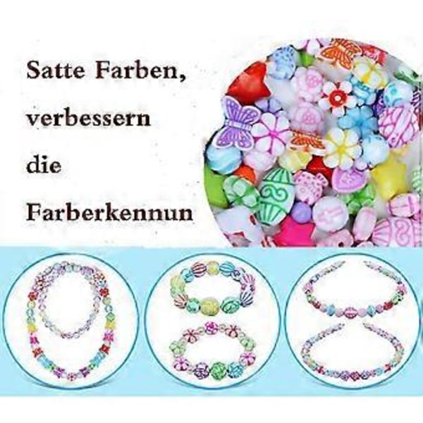 Trä pärlor, DIY armband små presenter till barn, pysselset barn 4 år, present till små flickor 5-10 år halsband pyssel, trä pärlor barn