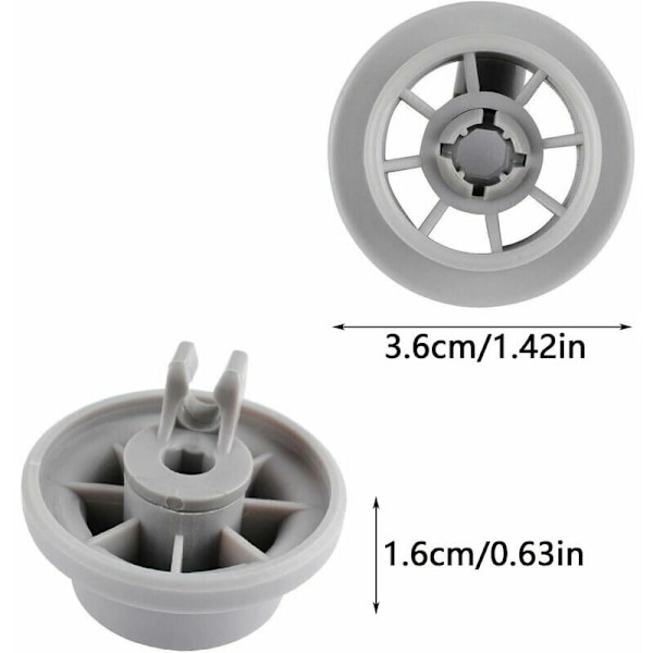 Universal opvaskemaskinehjul Opvaskemaskinekurv hjul til nederste kurv Komplet universal hjulsæt (165314) Hjul til nederste kurv i opvaskemaskine