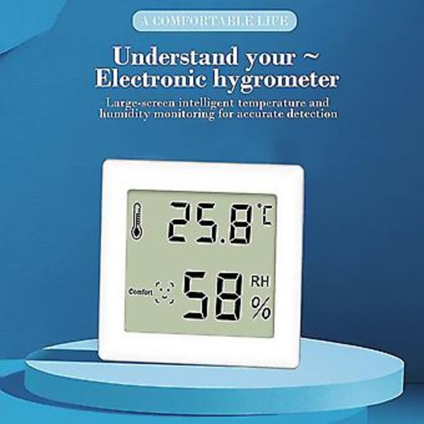 3-pack Termo-hygrometer, Ultratunn Termometer och Hygrometer, Digital Hygrometer, Inomhus Termometer för Vertikal eller Väggmontering