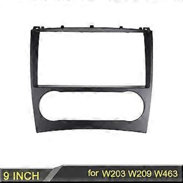 9-tommers bilramme-fasader for C-klasse W203/ W203 Radio GPS Android Audio Dash Panel Kit