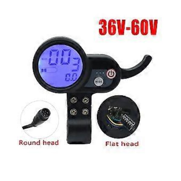 36-60v Instrumentpanel Mätare Justerbar Spänning För Jp Elektrisk Scooter Tillbehör (Runt Huvud)