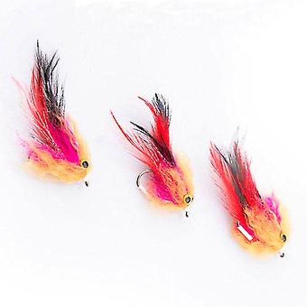 1 stk/pose Ny Ørret Stål Laks Gjedde Streamer Flue For Fluefiske Størrelse 4# Krok