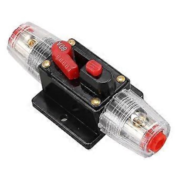DC 12V 80A Bil Skydd Ljud Inline Strömbrytare Säkring