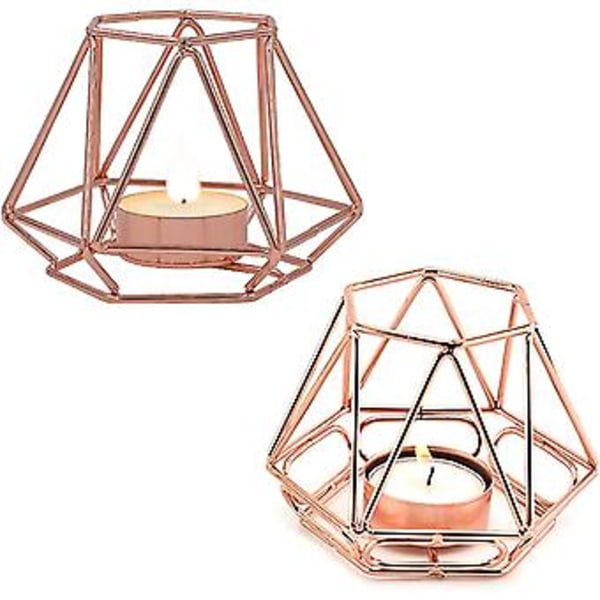 Metall Smijern Geometrisk Smijern Lysestake Bord Håndverk Dekorasjon (4-d-w)