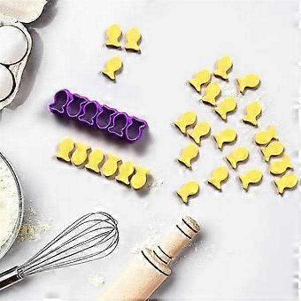 Mini Guldfisk Kagebageform Fiskeform Snack Bageform Fiskeform Kageudstikker Lilla