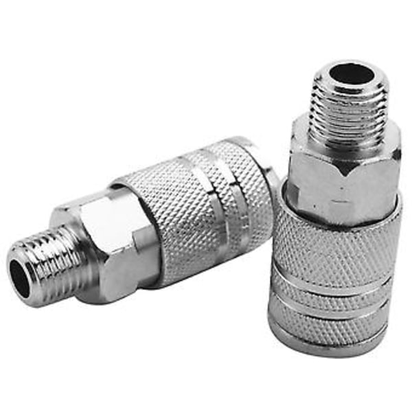 14 stk. Slangekobling Kompressorbeslag 1/4 Tommers Bsp Metallkoblinger Kobling Fe Rele