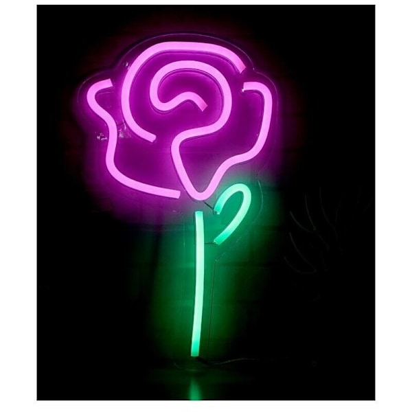 Eufrozy Pink Neon Wall Light, Light Sign with 6 Level Dimming and Memory Function, USB Powered LED Neon Lamp for Wall Decor, Bedroom, Party, Bar, Ga