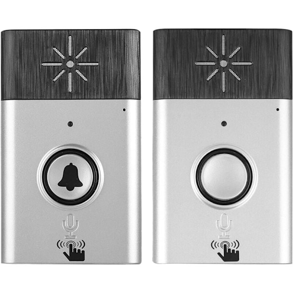 Smart trådlös röst intercom inomhus/utomhus dörråtkomstkontrollsystem BellSilver