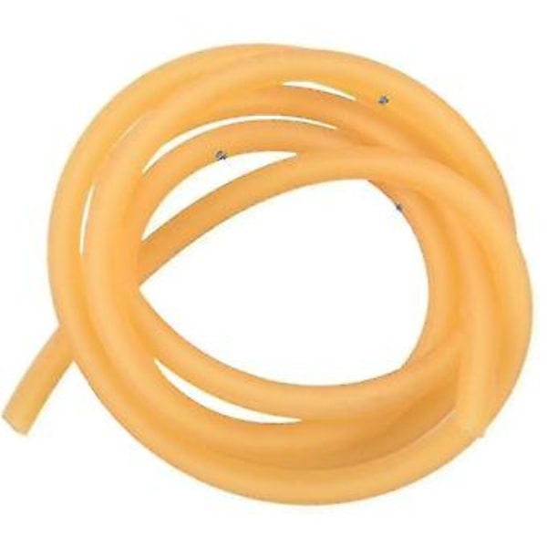 Naturlig Latex Gummiband Tub Elastisk 2x5mm Gul Storlek: 1m