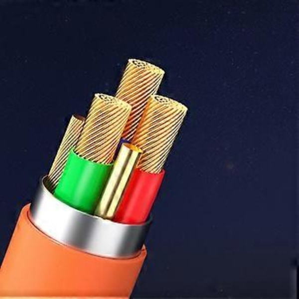 Dobbelt USB Type C Opladerkabel 2 i 1 USB C Kabel Splitter Synkroniseringsladekabel