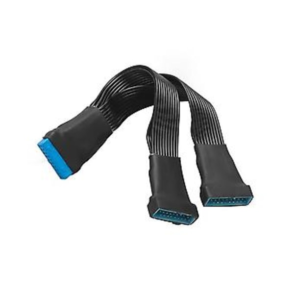Moderkort USB 3.0 19pin Header 1 till 2 Förlängningssplitterkabel 19pin 20pin Intern Förlängningsheader