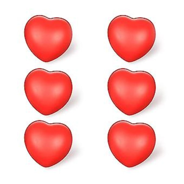 6 stk. 3,8 cm Stressballer i skum for belønning - Valentinsdag