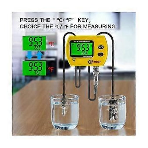 PH-mätare med bakgrundsbelysning Online Ph-991 Akvarium Ph-testare Temperaturmätare Hållbar Acidimeter Verktyg För T