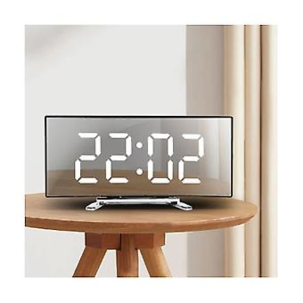 Digital Väckarklocka För Sängar, Digital Klocka Med LED Böjd Skärm, Snooze, Sängklocka
