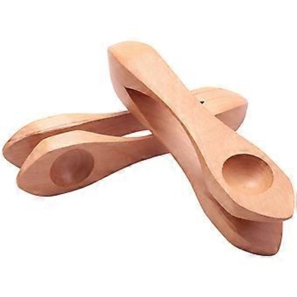 2 st Trä Musikskedar Folkligt Slagverksinstrument Naturligt Trä Musikskedar Traditionella Slagverksskedar Musikaliska