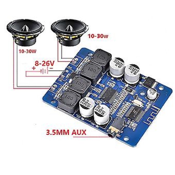 Xh-m314 Tpa3118 Bluetooth Digital Förstärkarkort 2x30w