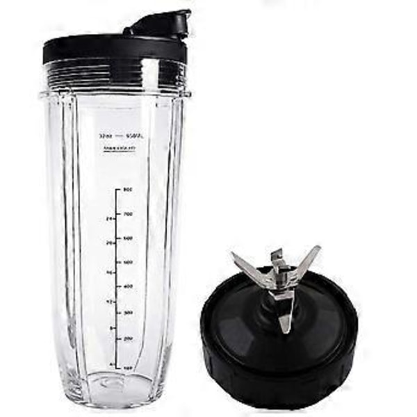 Lock och 946 ml Bägare och 7 Fenors Blad Kompatibelt för Auto IQ 1000W Blender Tillbehör Ersättningsdelar BL482