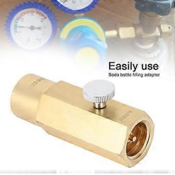 CO2 Adapter Inflasjonsventil Deler Bryggeutstyr Kobling Messing Tr21&#8209;4 til W21.8&#8209;14&#8209;RH