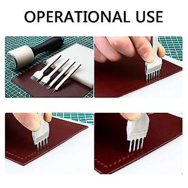 Nyöritystyökalusetti DIY-askarteluun 4 mm rei'illä 1/2/4/6 per