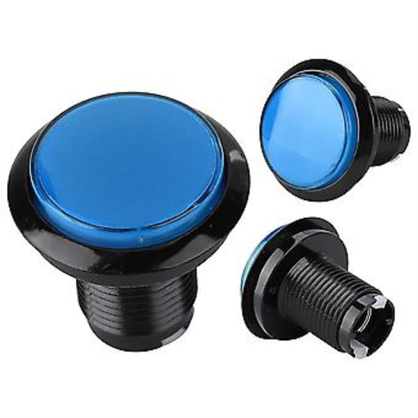 Rund LED-lampa Belyst Stor Knapp Till Arkadmaskin Spel DIY Del (blå)