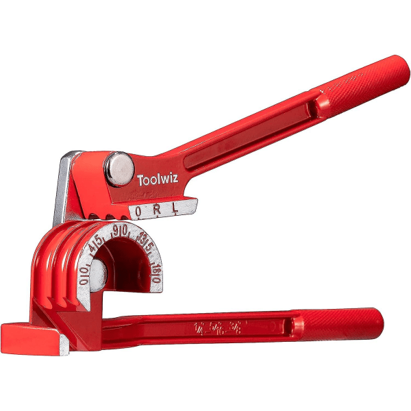 3-i-1 håndbøjer: 180 graders bukkeværktøj til vand-, gas-, kobber-, messing-, bløde metal- og aluminiumsrør (6-10 mm, 1/4\", 5/16\", 3/8\")