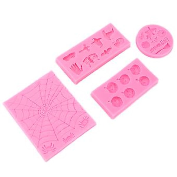 Tarttumattomat Halloween-silikonimuotit: Joustavat, kestävät, korkean lämpötilan kestävät fondant-luomuksiin